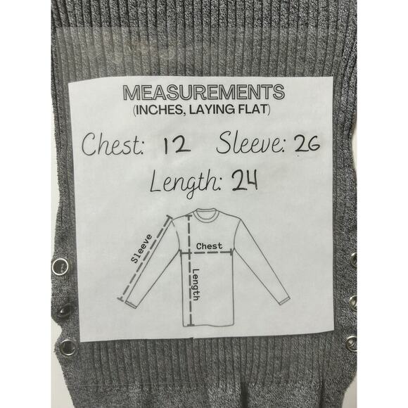 Yoki Gray Turtleneck Sweater Pullover Women L - Picture 13 of 13